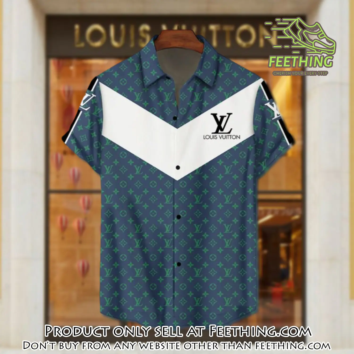 Lv louis vuitton luxury hawaiian shirt & short set lhs1197 ft3827171